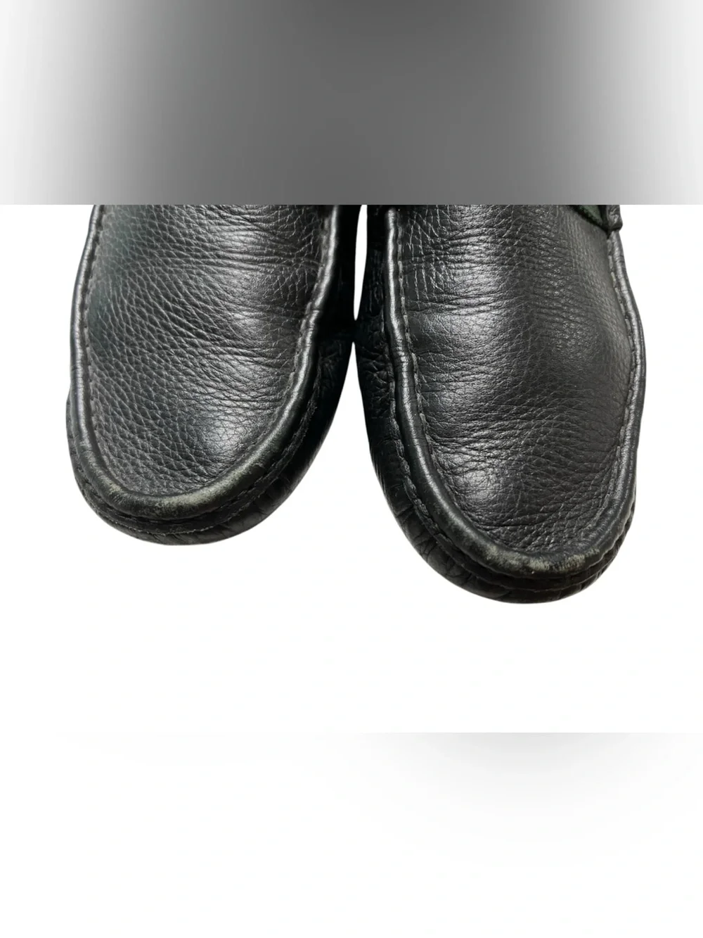 Men's Black Leather Gucci Slip-On Loafers